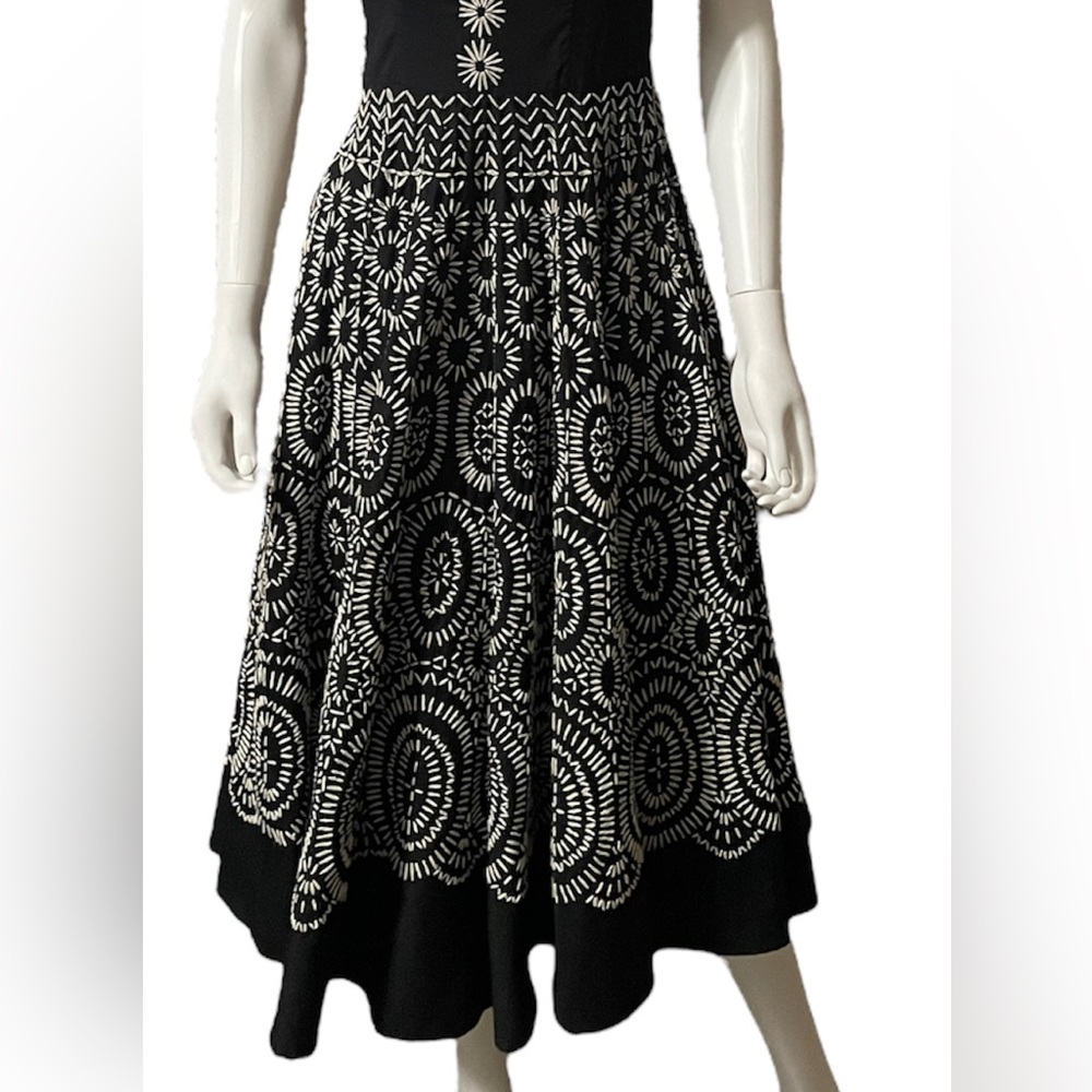 Sue Wong Vintage embroidered cotton sleeveless dress! - 2007 Fashion Show. RARE! - Picture 6 of 15